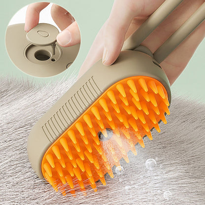 3-in-1 Steam Pet Brush – Safe & Easy Grooming for Cats and Dogs