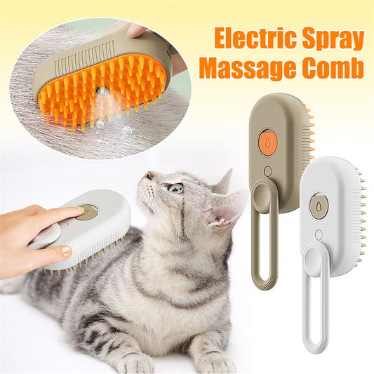 3-in-1 Steam Pet Brush – Safe & Easy Grooming for Cats and Dogs